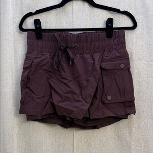 POPFLEX Dark Brown/Purple Cargo Hiking Skort